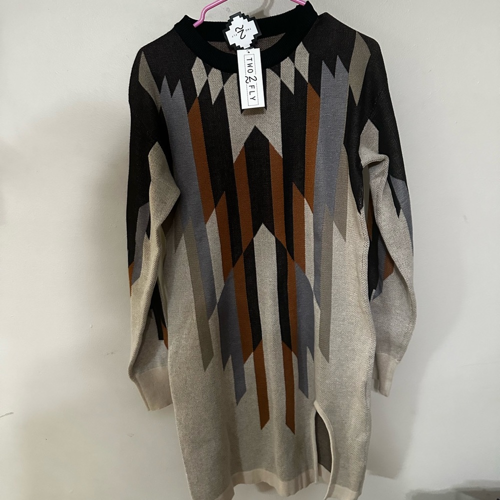 Sweater dress Aztec western NWT